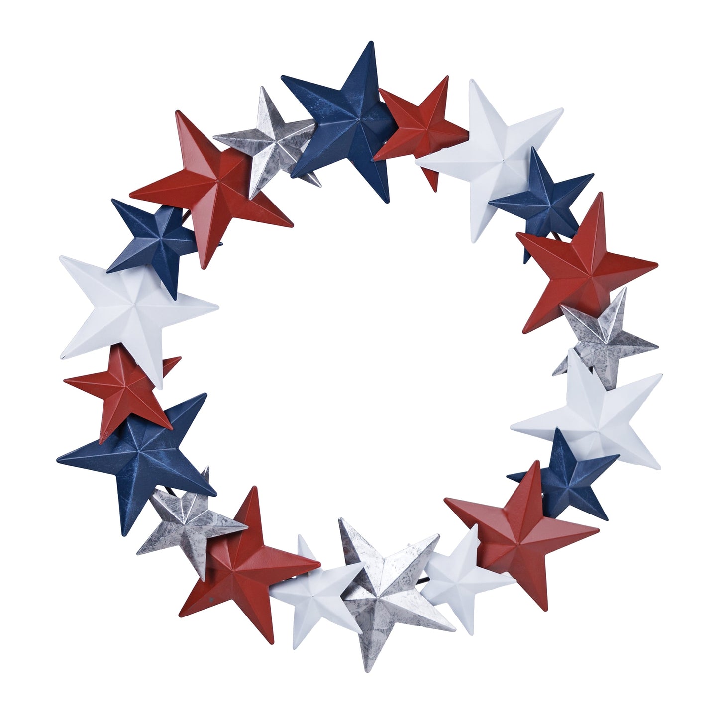 Rustic Americana Star Wreath 18"