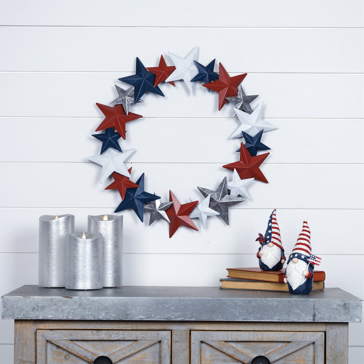 Rustic Americana Star Wreath 18