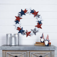 Rustic Americana Star Wreath 18"